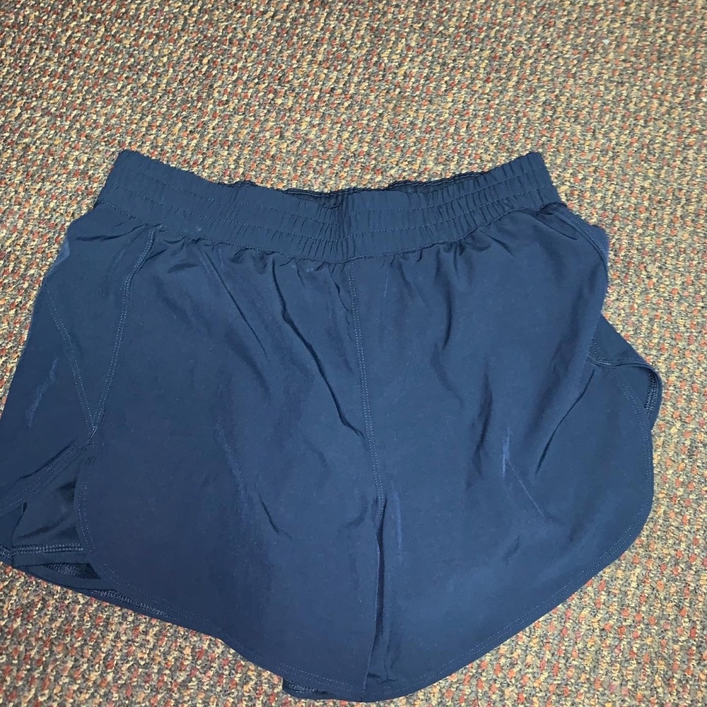 blue athletic shorts